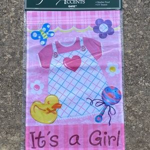 It’s A Girl Garden Flag - NWT